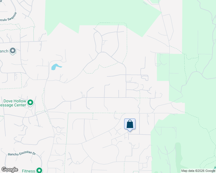 map of restaurants, bars, coffee shops, grocery stores, and more near 3540 Dove Hollow Road in Encinitas