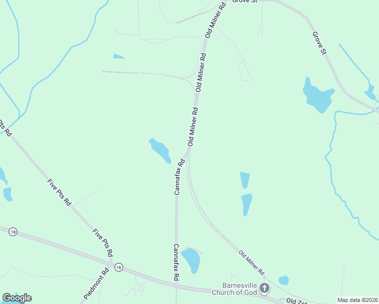 map of restaurants, bars, coffee shops, grocery stores, and more near 283 Old Milner Road in Barnesville