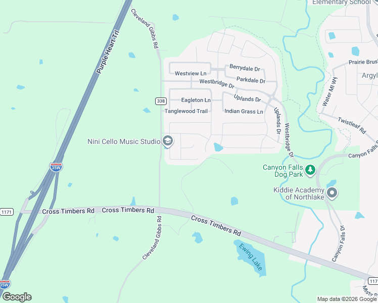 map of restaurants, bars, coffee shops, grocery stores, and more near 1409 Buttonbush Circle in Northlake