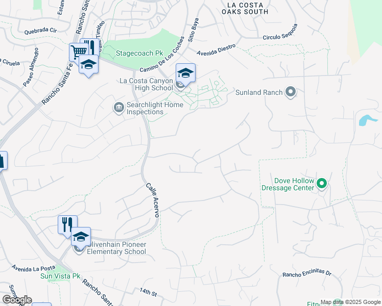 map of restaurants, bars, coffee shops, grocery stores, and more near 7941 Corte Domingo in Carlsbad