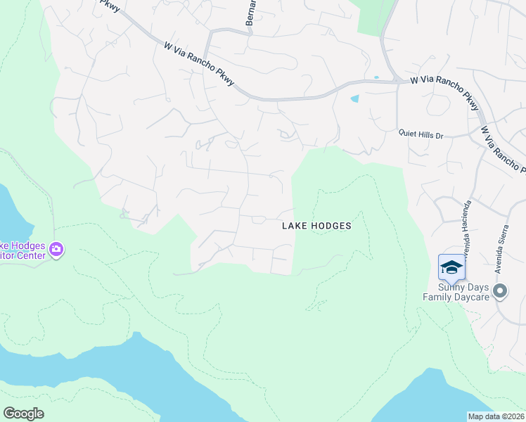 map of restaurants, bars, coffee shops, grocery stores, and more near 1262 Via Privada in Escondido