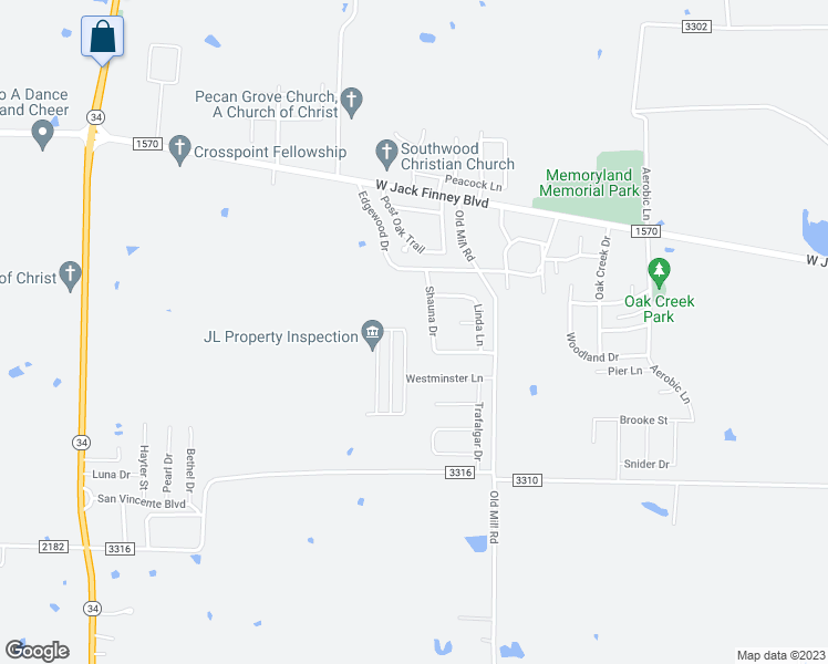 map of restaurants, bars, coffee shops, grocery stores, and more near 9803 Hunters Run Street in Greenville