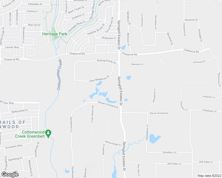 map of restaurants, bars, coffee shops, grocery stores, and more near 4306 Savannah Circle in Parker