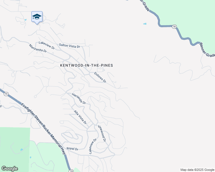 map of restaurants, bars, coffee shops, grocery stores, and more near 3220 Salton Vista Drive in Julian