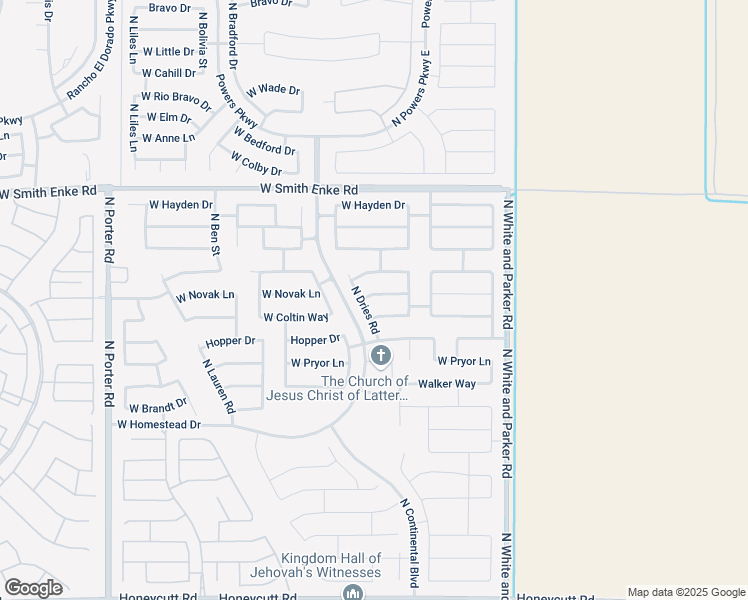 map of restaurants, bars, coffee shops, grocery stores, and more near 40433 West Novak Lane in Maricopa