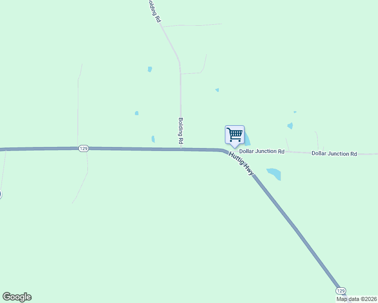 map of restaurants, bars, coffee shops, grocery stores, and more near 2610 Huttig Highway in Huttig