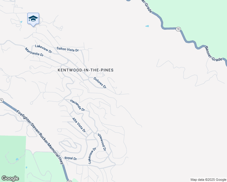 map of restaurants, bars, coffee shops, grocery stores, and more near 3233 Salton Vista Drive in Julian