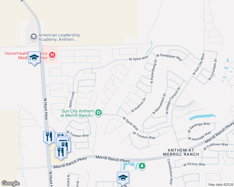map of restaurants, bars, coffee shops, grocery stores, and more near 4019 North Smithsonian Drive in Florence