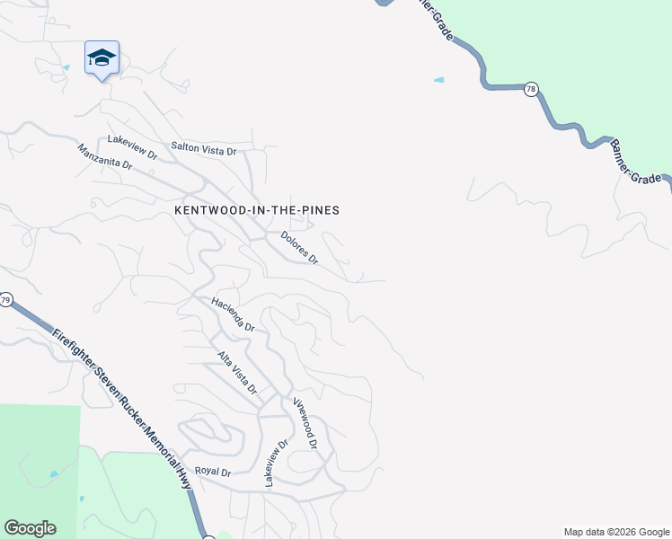 map of restaurants, bars, coffee shops, grocery stores, and more near 3233 Salton Vista Drive in Julian
