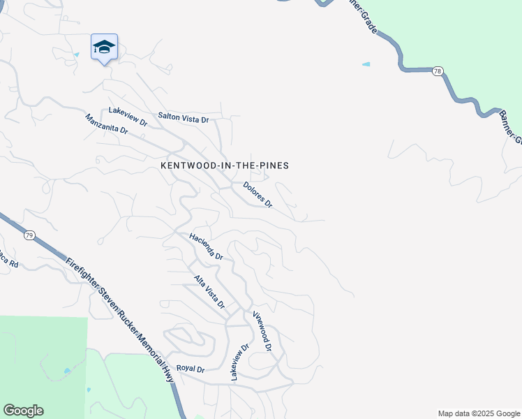 map of restaurants, bars, coffee shops, grocery stores, and more near 3174 Salton Vista Drive in Julian