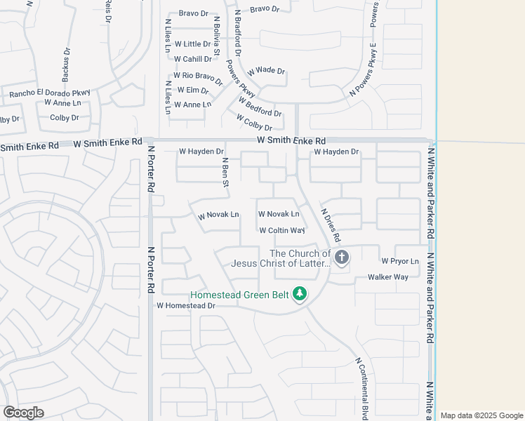 map of restaurants, bars, coffee shops, grocery stores, and more near 40864 West Novak Lane in Maricopa