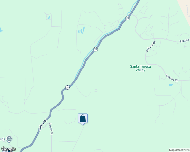 map of restaurants, bars, coffee shops, grocery stores, and more near 24215 California 78 in Ramona