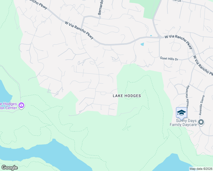 map of restaurants, bars, coffee shops, grocery stores, and more near 1262 Via Privada in Escondido