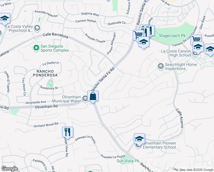 map of restaurants, bars, coffee shops, grocery stores, and more near 7941 Calle Madrid in Carlsbad