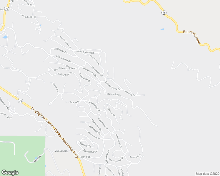 map of restaurants, bars, coffee shops, grocery stores, and more near 3138 Salton Vista Drive in Julian