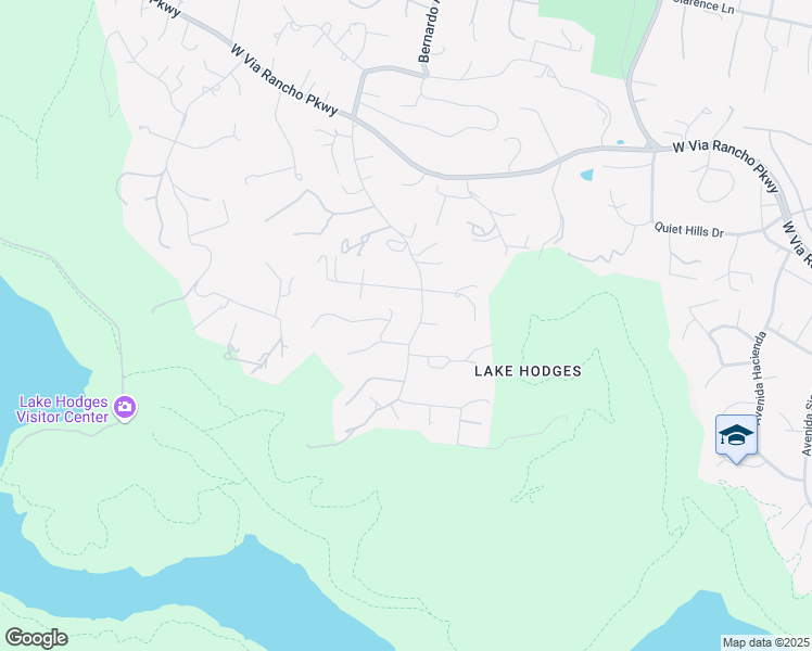 map of restaurants, bars, coffee shops, grocery stores, and more near 3435 Via Loma Vista in Escondido
