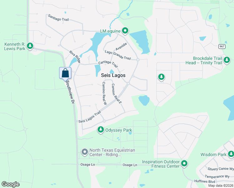 map of restaurants, bars, coffee shops, grocery stores, and more near 205 Seis Lagos Trail in Wylie