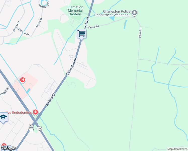 map of restaurants, bars, coffee shops, grocery stores, and more near 147 Benjamin Drive in Moncks Corner