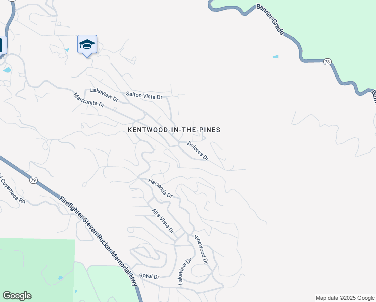 map of restaurants, bars, coffee shops, grocery stores, and more near 3220 Salton Vista Drive in Julian