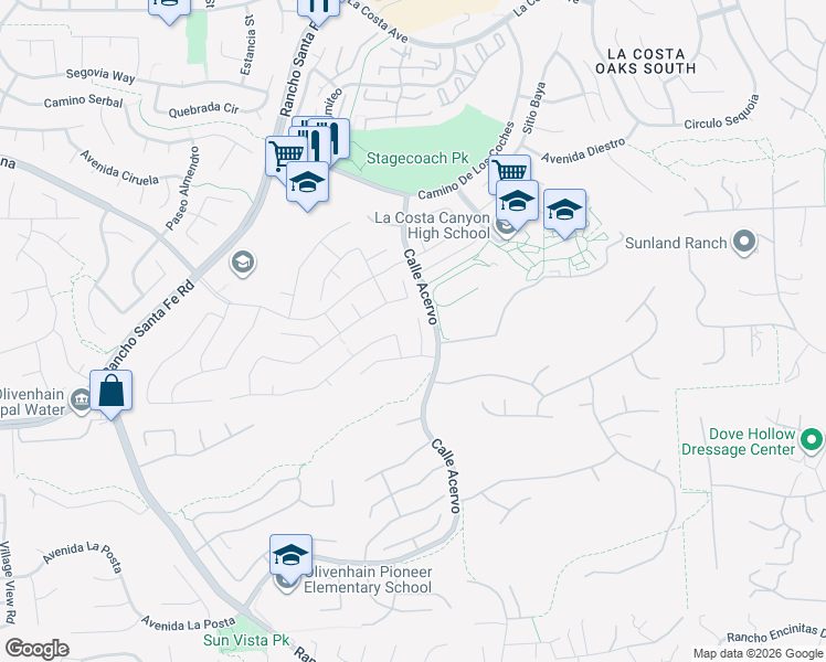 map of restaurants, bars, coffee shops, grocery stores, and more near 7914 Via Ensenada in Carlsbad