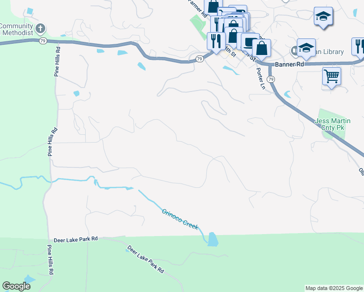 map of restaurants, bars, coffee shops, grocery stores, and more near 3258 Pine Hills Road in Julian