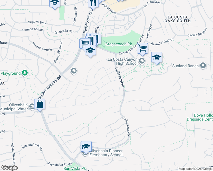 map of restaurants, bars, coffee shops, grocery stores, and more near 3316 Avenida Anacapa in Carlsbad