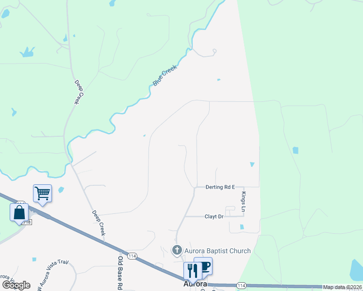 map of restaurants, bars, coffee shops, grocery stores, and more near 213 Private Lane in Aurora