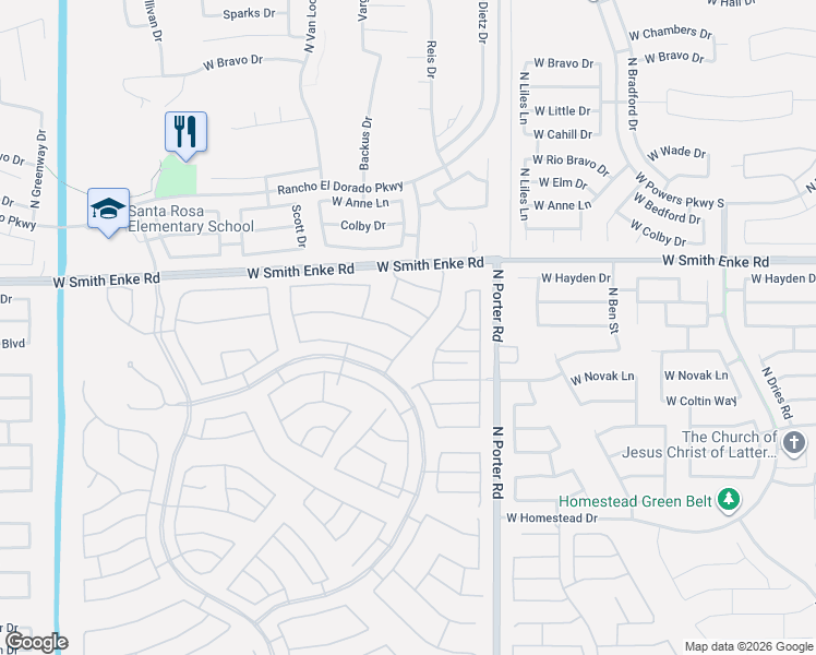 map of restaurants, bars, coffee shops, grocery stores, and more near 41801 West Cactus Flower Drive in Maricopa