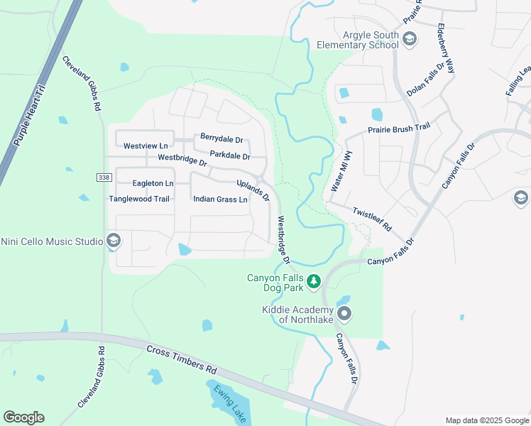map of restaurants, bars, coffee shops, grocery stores, and more near 712 Uplands Drive in Northlake