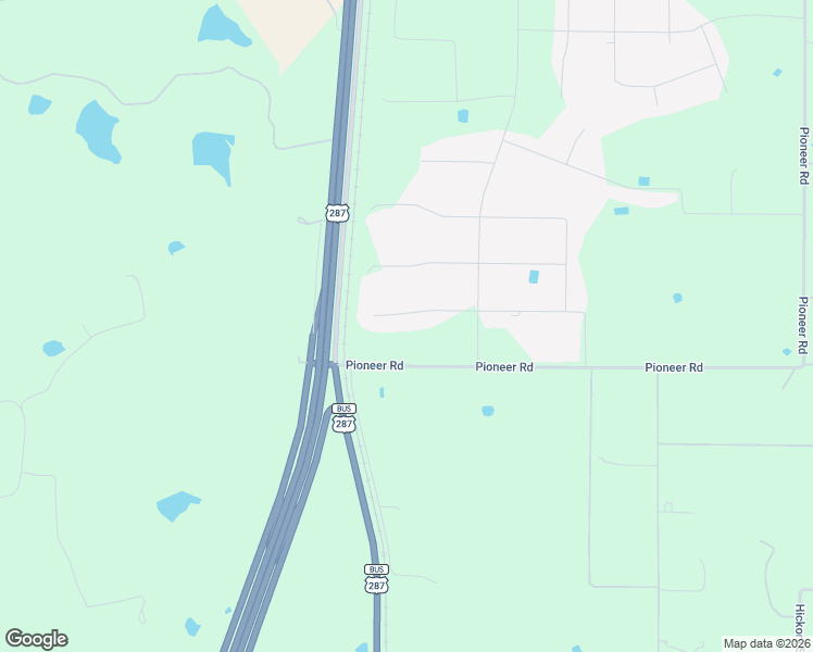 map of restaurants, bars, coffee shops, grocery stores, and more near 229 Pioneer Road in Rhome
