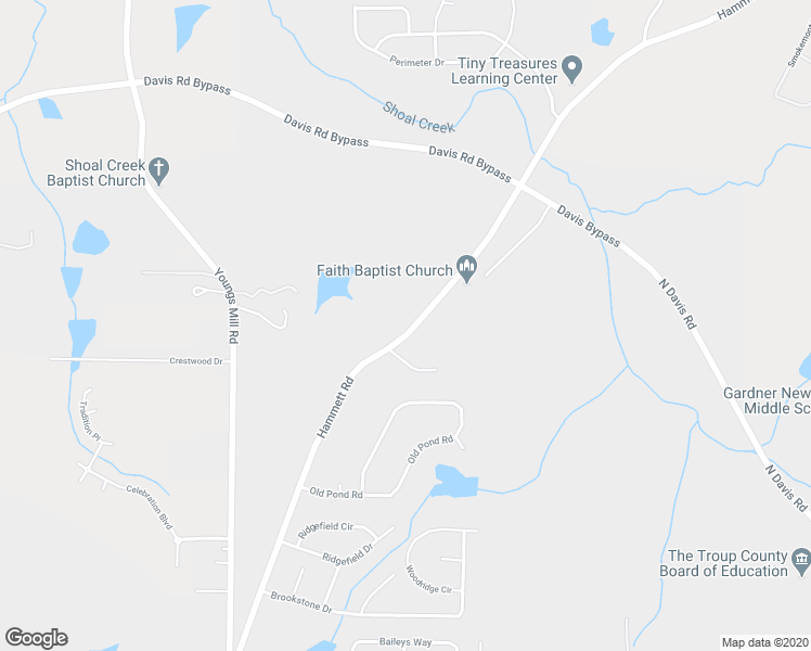 map of restaurants, bars, coffee shops, grocery stores, and more near 471 Hammett Road in LaGrange
