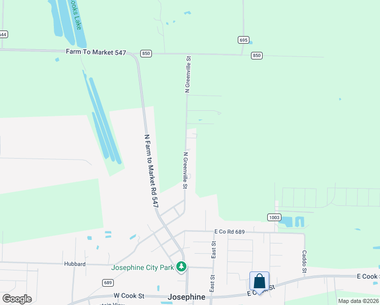 map of restaurants, bars, coffee shops, grocery stores, and more near 408 North Greenville Street in Josephine