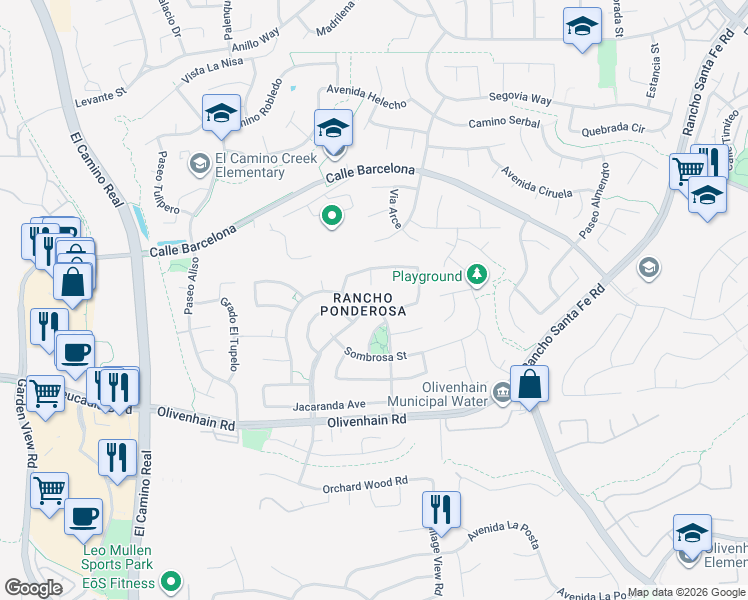 map of restaurants, bars, coffee shops, grocery stores, and more near 7929 Los Pinos Circle in Carlsbad