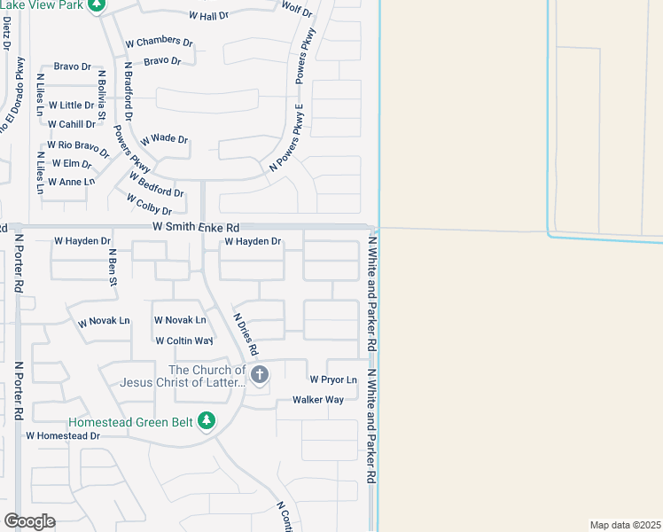 map of restaurants, bars, coffee shops, grocery stores, and more near 40071 West Thornberry Lane in Maricopa