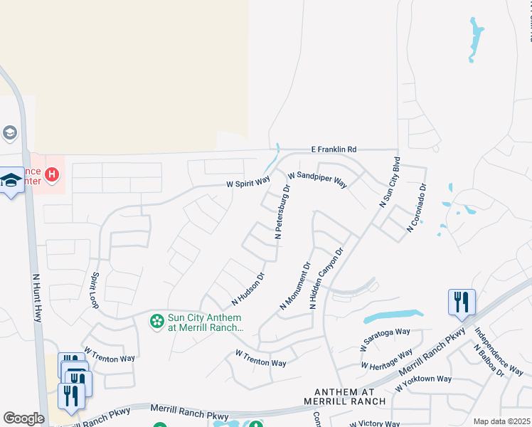 map of restaurants, bars, coffee shops, grocery stores, and more near 7103 West Turnstone Drive in Florence
