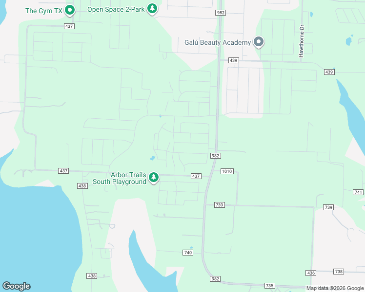 map of restaurants, bars, coffee shops, grocery stores, and more near 6724-7262 Farm to Market Road 982 in Princeton