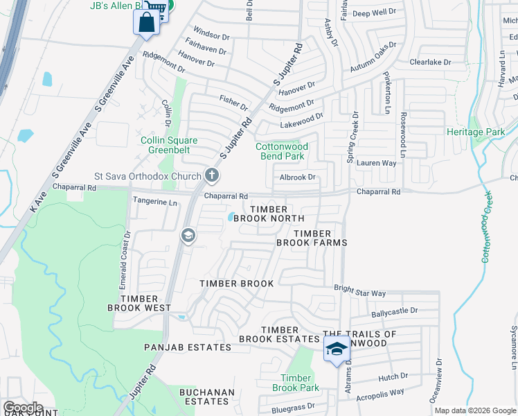map of restaurants, bars, coffee shops, grocery stores, and more near 7213 Beechmont Court in Plano
