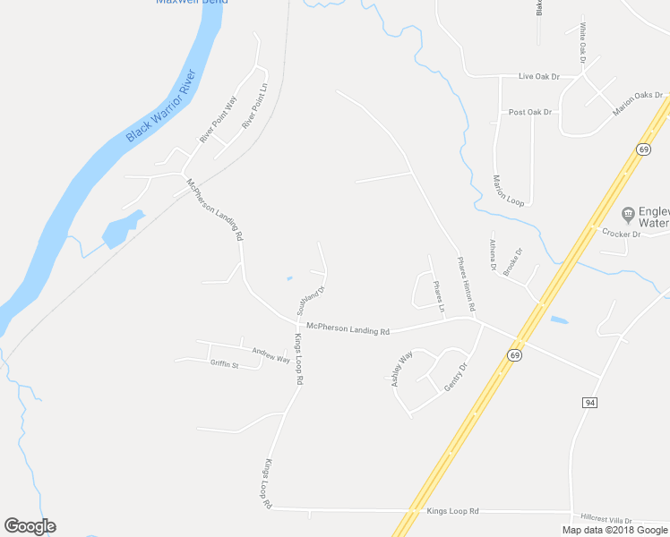 map of restaurants, bars, coffee shops, grocery stores, and more near 14227 Southland Drive in Tuscaloosa
