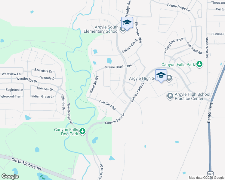 map of restaurants, bars, coffee shops, grocery stores, and more near 6255 Whiskerbrush Road in Argyle