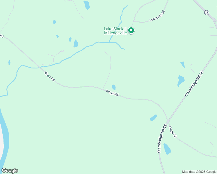 map of restaurants, bars, coffee shops, grocery stores, and more near 270-282 Kings Road in Milledgeville