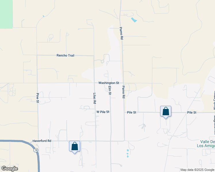 map of restaurants, bars, coffee shops, grocery stores, and more near 267 Washington Street in Ramona