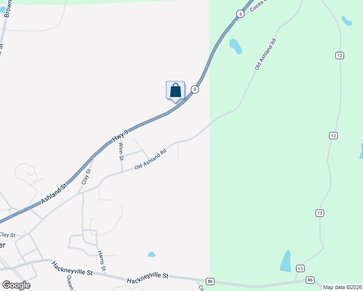 map of restaurants, bars, coffee shops, grocery stores, and more near 1127 Old Ashland Road in Goodwater