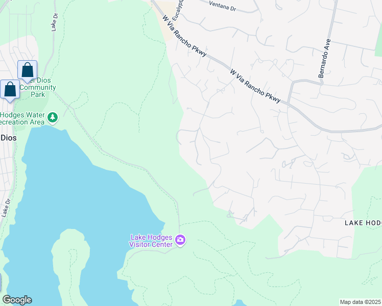 map of restaurants, bars, coffee shops, grocery stores, and more near 3381 Vista De La Cresta in Escondido