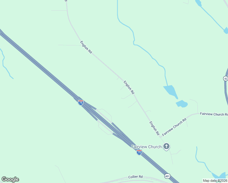 map of restaurants, bars, coffee shops, grocery stores, and more near 260 English Road in Forsyth