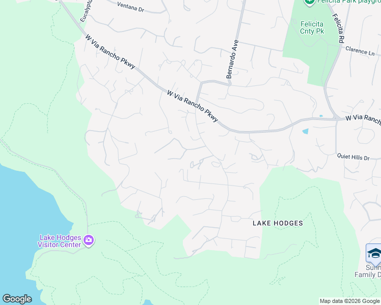 map of restaurants, bars, coffee shops, grocery stores, and more near 1250 Via Sendero in Escondido