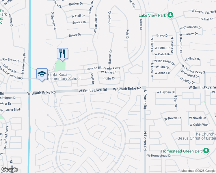 map of restaurants, bars, coffee shops, grocery stores, and more near 41943 West Michaels Drive in Maricopa