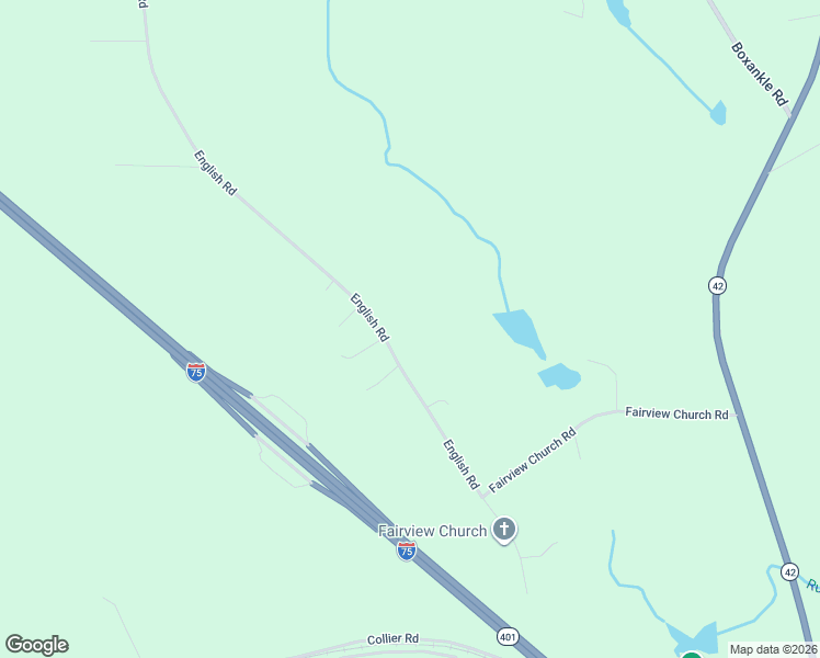 map of restaurants, bars, coffee shops, grocery stores, and more near 207 English Road in Forsyth