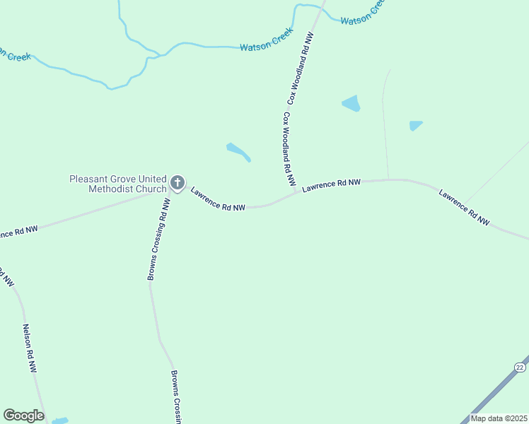 map of restaurants, bars, coffee shops, grocery stores, and more near 238 Lawrence Road Northwest in Milledgeville