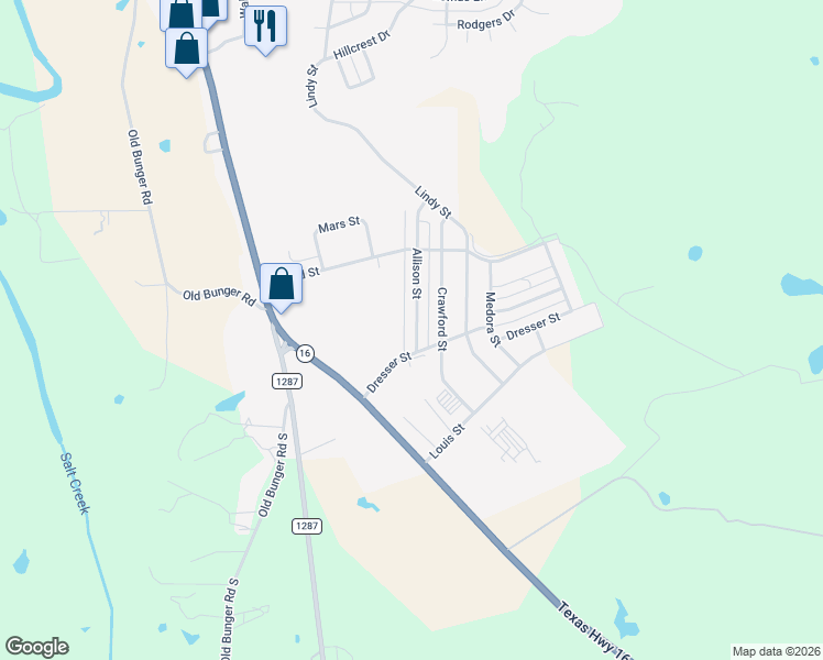 map of restaurants, bars, coffee shops, grocery stores, and more near 1952 Allison Street in Graham