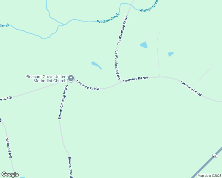map of restaurants, bars, coffee shops, grocery stores, and more near 238 Lawrence Road Northwest in Milledgeville